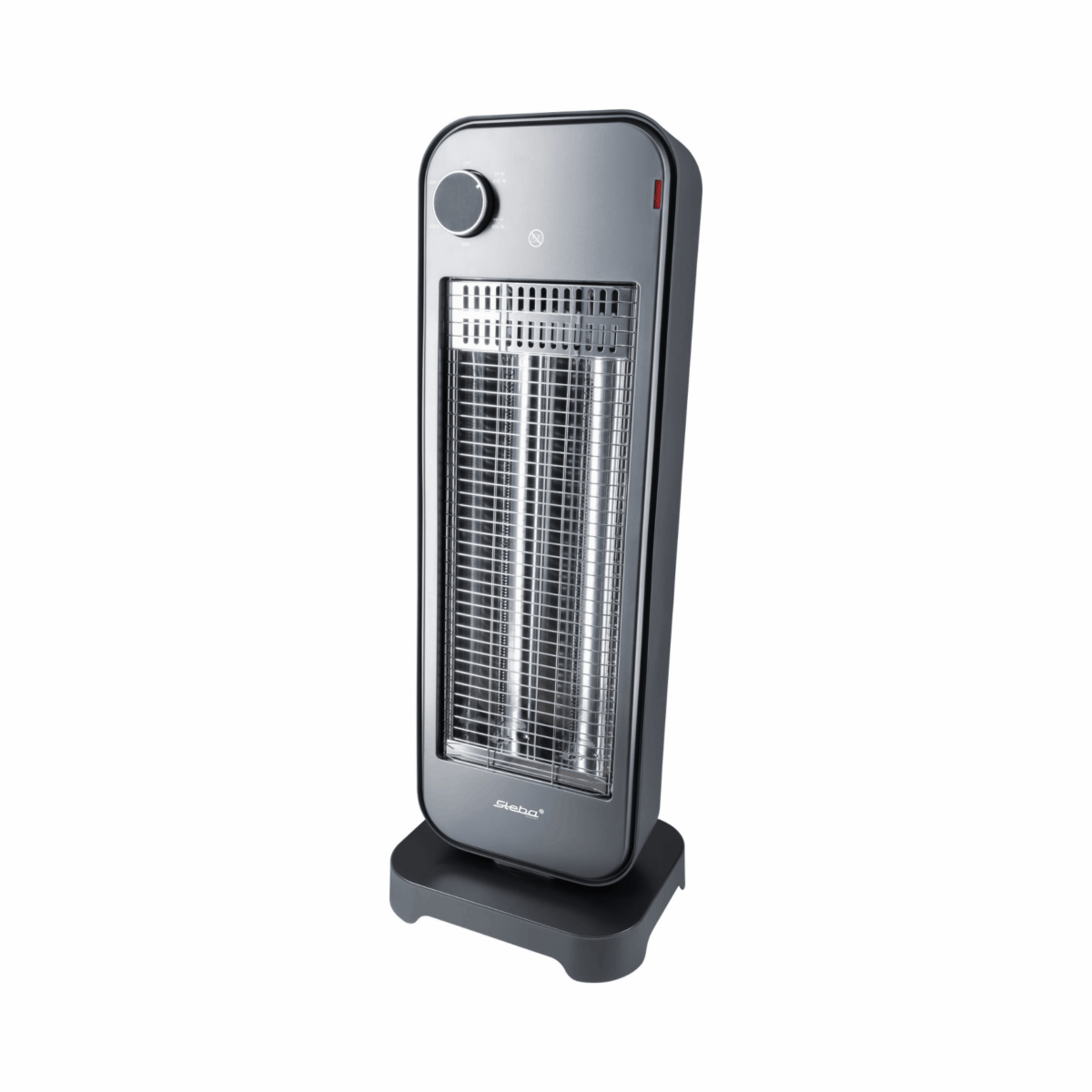 Steba CH2ECO Heizstrahler in modernem Design mit zwei Heizröhren und stufenloser Temperatureinstellung.